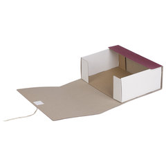 Короб архивный (240&times;330 мм), 120 мм, 2 завязки, бумвинил, до 1000 листов, бордовый, STAFF, 126901