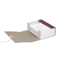 Короб архивный (240&times;330 мм), 120 мм, 2 завязки, бумвинил, до 1000 листов, бордовый, STAFF, 126901