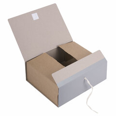 Короб архивный (240&times;330 мм), 120 мм, 2 завязки, переплетный картон/<wbr/>бумвинил, до 1000 листов, STAFF, 126903