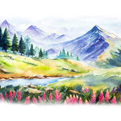 Папка для акварели, А4, 10 л., 180 г/<wbr/>м<sup>2</sup>, ПИФАГОР, 210&times;297 мм, ГОСТ 7277-77, 126965