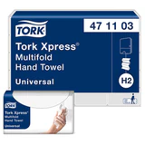 Полотенца бумажные (1 пачка, 190 листов) TORK (H2) UNIVERSAL, 2-слойные, цвет натуральный, 23,4х21,3 см, Z-сложение, 471103