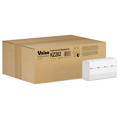 Полотенца бумажные 200 шт., VEIRO (Система H2) COMFORT, 2-слойные, белые, КОМПЛЕКТ 21 пачка, 22,5&times;21,3, Z-сложение, KZ202
