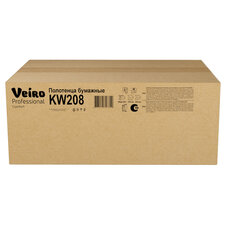 Полотенца бумажные 150 шт., VEIRO (Система H2) COMFORT, 2-слойные, белые, КОМПЛЕКТ 21 пачка, 32&times;21,6, W-сложение, KW208