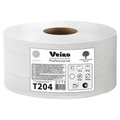 Бумага туалетная 170 м, VEIRO Professional (Система T2), КОМПЛЕКТ 12 шт., Comfort, 2-слойная, T204