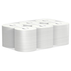 Полотенца бумажные с центральной вытяжкой 300 м, VEIRO (Система M2) BASIC, 1-слойные, цвет натуральный, КОМПЛЕКТ 6 рулонов, KP105