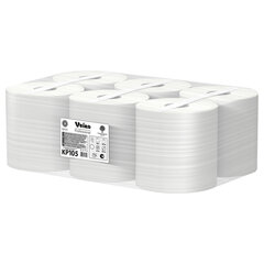 Полотенца бумажные с центральной вытяжкой 300 м, VEIRO (Система M2) BASIC, 1-слойные, цвет натуральный, КОМПЛЕКТ 6 рулонов, KP105