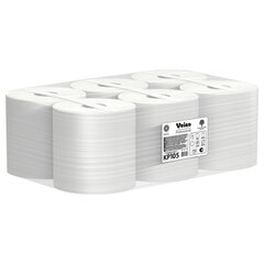 Полотенца бумажные с центральной вытяжкой 300 м, VEIRO (Система M2) BASIC, 1-слойные, цвет натуральный, КОМПЛЕКТ 6 рулонов, KP105