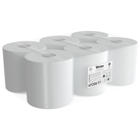 Полотенца бумажные с центральной вытяжкой 180 м, VEIRO (M4) COMFORT, 2-слойные, КОМПЛЕКТ 6 рулонов, KP206 - фото 2