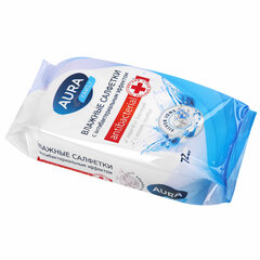 Салфетки влажные, 72 шт., AURA Family, антибактериальные, для всей семьи