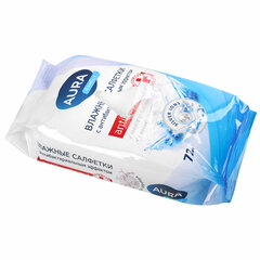 Салфетки влажные, 72 шт., AURA Family, антибактериальные, для всей семьи