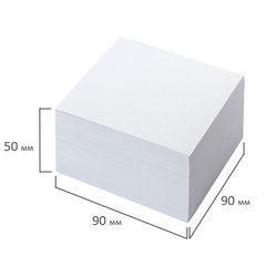 Блок для записей в боксе, 9&times;9&times;5 см, плотность 80 г/<wbr/>м<sup>2</sup>, белизна 95-98%, ОФИСМАГ, 127797