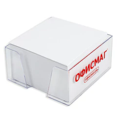 Блок для записей в боксе, 9&times;9&times;5 см, плотность 80 г/<wbr/>м<sup>2</sup>, белизна 95-98%, ОФИСМАГ, 127797