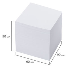 Блок для записей в боксе, 9&times;9&times;9 см, плотность 80 г/<wbr/>м<sup>2</sup>, белизна 95-98%, ОФИСМАГ, 127798