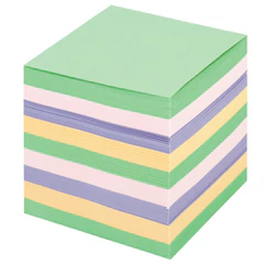 Блок для записей в боксе, 9&times;9&times;9 см, плотность 80 г/<wbr/>м<sup>2</sup>, цветной, ОФИСМАГ, 127799