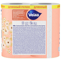 Бумага туалетная бытовая, спайка 4 шт., 2-х слойная (4&times;29,5 м), VEIRO Standart Plus, белая, 3с24