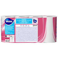 Бумага туалетная бытовая, спайка 8 шт., 3-х слойная (8&times;15 м), VEIRO Luxoria, белая, 5с38