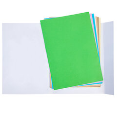 Цветная бумага А4 2-сторонняя мелованная, 10 листов, 10 цветов скоба HATBER ECO, 210&times;295 мм, &laquo;Джунгли&raquo;, 043292