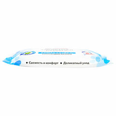 Бумага туалетная влажная смываемая, 30 шт., БИОРАЗЛАГАЕМАЯ, с экстрактом алоэ вера, LAIMA, 128082