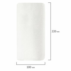 Полотенца бумажные бытовые, спайка 2 шт., 2-х слойные, (2&times;30 м), LAIMA, 22&times;23 см, белые, 128726