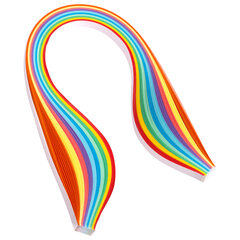 Бумага для квиллинга &laquo;Радуга&raquo;, 10 цветов, 100 полос, 7 мм х 300 мм, 80 г/<wbr/>м<sup>2</sup>, ОСТРОВ СОКРОВИЩ, 128755