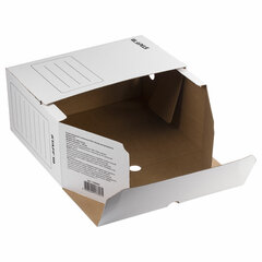 Короб архивный с клапаном А4 (260&times;325 мм), 150 мм, до 1400 листов, микрогофрокартон, БЕЛЫЙ, STAFF, 128866