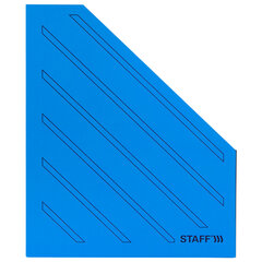 Лоток вертикальный для бумаг (260&times;320 мм), 75 мм, до 700 листов, микрогофрокартон, STAFF, СИНИЙ, 128882