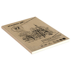 Скетчбук, слоновая кость 150 г/<wbr/>м<sup>2</sup>, 148&times;210 мм, 32 л., склейка, BRAUBERG ART CLASSIC, 128956