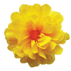 Бумага гофрированная/<wbr/>креповая, 110 г/<wbr/>м<sup>2</sup>, 50&times;250 см, желтая, ОСТРОВ СОКРОВИЩ, 129146