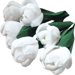 Бумага гофрированная/<wbr/>креповая, 110 г/<wbr/>м<sup>2</sup>, 50&times;250 см, белая, ОСТРОВ СОКРОВИЩ, 129153