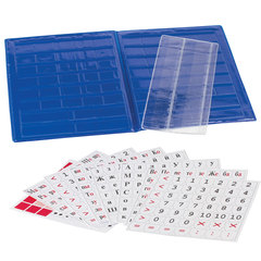 Касса букв, слогов и счета ЮНЛАНДИЯ, с цветным рисунком (оборотная), А5, ПВХ, 129216