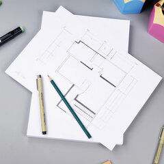 Папка для черчения БОЛЬШАЯ А3, 297&times;420 мм, 10 л., 200 г/<wbr/>м<sup>2</sup>, без рамки, ватман ГОЗНАК КБФ, BRAUBERG, 129226