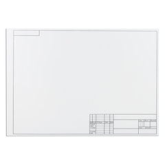 Папка для черчения БОЛЬШАЯ А3, 297&times;420 мм, 10 л., 160 г/<wbr/>м<sup>2</sup>, рамка с горизонтальным штампом, ПИФАГОР, 129228