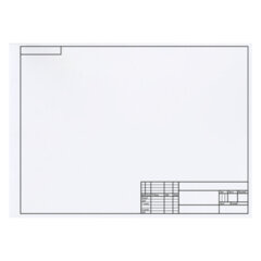 Папка для черчения А4, 210&times;297 мм, 10 л., 160 г/<wbr/>м<sup>2</sup>, рамка горизонтальный штамп, ПИФАГОР, 129230