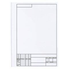 Папка для черчения А4, 210&times;297 мм, 10 л., 160 г/<wbr/>м<sup>2</sup>, рамка вертикальный штамп, ПИФАГОР, 129231