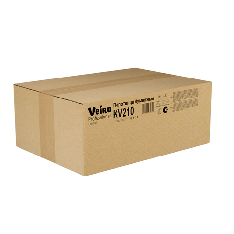 Полотенца бумажные 250 шт., VEIRO (H3) COMFORT, 1-слойные, белые, КОМПЛЕКТ 20 пачек, 21х21,6, V-сложение, KV210 - фото 7