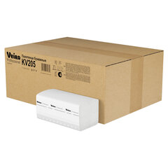 Полотенца бумажные 200 шт., VEIRO (Система H3) COMFORT, 2-слойные, белые, КОМПЛЕКТ 20 пачек, 21&times;21,6, V-сложение, KV205