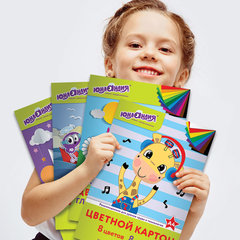 Картон белый А4 МЕЛОВАННЫЙ (белый оборот), 10 листов, в папке, ЮНЛАНДИЯ, 200&times;290 мм, &laquo;АКУЛА&raquo;, 129569