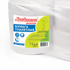 Бумага туалетная ЛЮБАША (Система T2) 1-слойная 12 рулонов по 200 метров, цвет серый, 129571