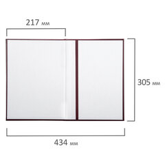 Папка адресная бумвинил &laquo;ПОЗДРАВЛЯЕМ!&raquo; с виньетками, А4, бордовая, индивидуальная упаковка, STAFF &laquo;Basic&raquo;, 129632