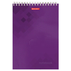 Блокнот БОЛЬШОЙ ФОРМАТ А4 200&times;290 мм, 80 л., гребень, картон, жесткая подложка, клетка, BRAUBERG, &laquo;Бизнес&raquo;, 129804