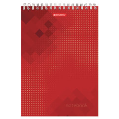 Блокнот БОЛЬШОЙ ФОРМАТ А4 200&times;290 мм, 80 л., гребень, картон, жесткая подложка, клетка, BRAUBERG, &laquo;Бизнес&raquo;, 129804