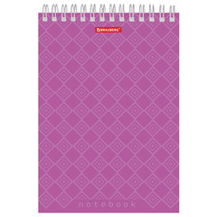 Блокнот А5 146&times;205 мм, 60 л., гребень, картон, жесткая подложка, клетка, BRAUBERG, &laquo;Классика&raquo;, 129812