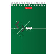 Блокнот А5 146&times;205 мм, 80 л., гребень, картон, жесткая подложка, клетка, BRAUBERG, &laquo;Стильный&raquo;, 129818