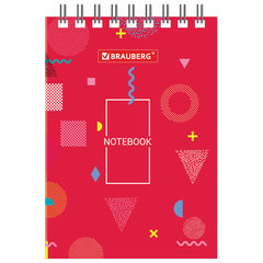 Блокнот МАЛЫЙ ФОРМАТ А7 75&times;105 мм, 40 л., гребень, картон, клетка, BRAUBERG, &laquo;Креатив&raquo;, 129854