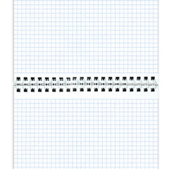 Блокнот БОЛЬШОЙ ФОРМАТ А4 200&times;290 мм, 80 л., гребень, картон, жесткая подложка, клетка, ОФИСМАГ, темно-синий, 129865