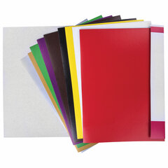 Картон цветной А4 МЕЛОВАННЫЙ (глянцевый), ВОЛШЕБНЫЙ, 10 листов, 10 цветов, в папке, BRAUBERG, 200&times;290 мм, &laquo;Маяк&raquo;, 129915