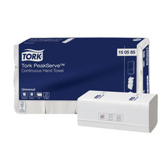 Полотенца бумажные 410 шт., TORK (Система H5) PeakServe, UNIVERSAL, КОМПЛЕКТ 12 пачек, 22,5&times;20 см, W-сложение, 100585