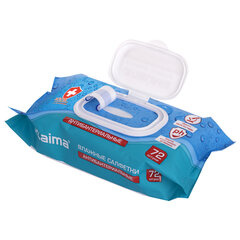 Салфетки влажные 72 шт., АНТИБАКТЕРИАЛЬНЫЕ с пластиковым клапаном, LAIMA &laquo;Antibacterial&raquo;, 129997