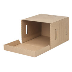 Короб архивный &laquo;Делопроизводство&raquo; (325&times;235&times;325 мм), с крышкой, гофрокартон, BRAUBERG, 129999