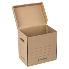 Короб архивный &laquo;Делопроизводство&raquo; (325&times;235&times;325 мм), с крышкой, гофрокартон, BRAUBERG, 129999